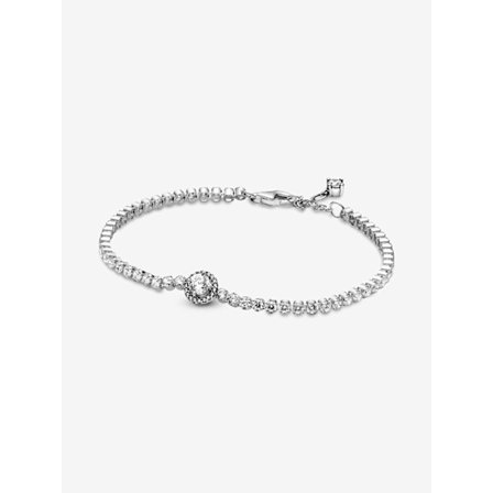 Pandora - Sparkling Halo Tennis Armbånd - Sterlingsølv