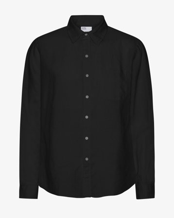 Linen Shirt - Deep Black XS