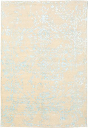 Wollteppich Dreieck Orient Express Weiß/Blau