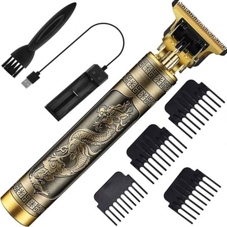 Hårklippere for menn - Profesjonelle hårklippere, 0mm skallede hårklippere T-blad hårklipper for menn Zero Gapped Detail Beard Shaver Barbers