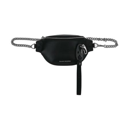 Alexander McQueen Black Bælte Taske Sort, Herre Bæltetasker, Størrelse: ONE Size