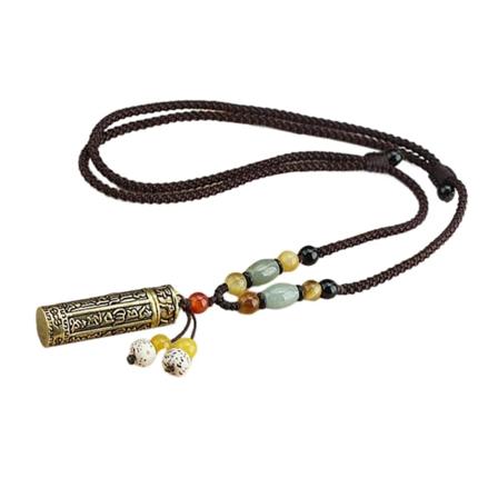 1/2/5 tibetanska Gawu Box hänge halsband dekoration minnessak Tassel 4.1x1.1cm 1 Pc