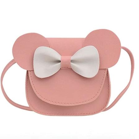 1 stk. Liten jentebarn Mini Crossbody Skulder Bag Myntpung Med Søt Sløyfe
