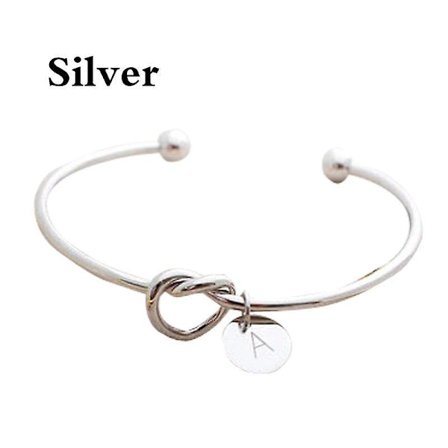26 bokstäver initial knut armband monogram brudtärna armband armband berlock smycken