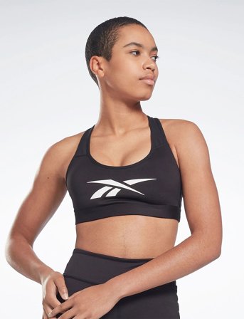 Reebok Performance S Lux Vector Racer Bra - Black - S
