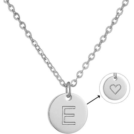 Initialbogstav Halskæde Til Kvinder Rundt Vedhæng Med Lmell Hjerte Halskæde Personlig Gave