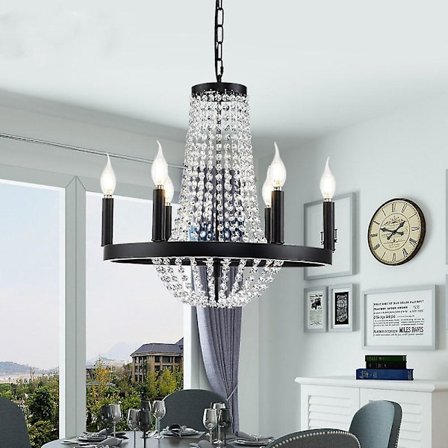 48cm Unik Design Lysekrone Metal Malet Vintage 220-240v