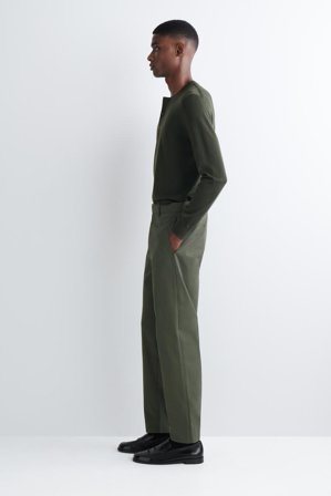 COS Men's Chinos De Algodón Corte Recto in Verde