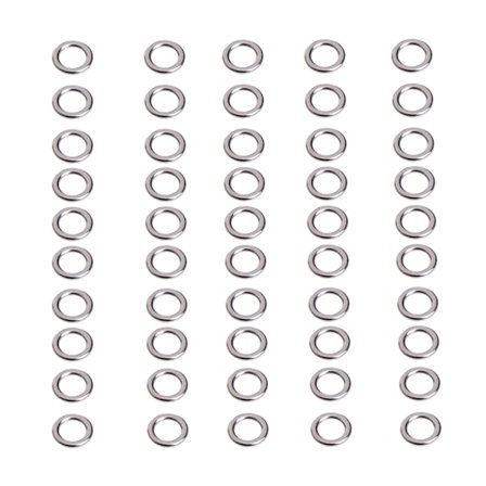 50 stk. Fiskesolid Rustfrit Stål Snap Split Ring Lokkemad Tackle Connector Ny