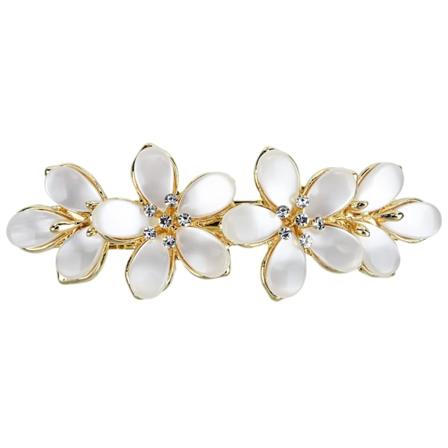 Vintage hårspenner, Opal hårklips fransk krystall blomst hårnål hårtilbehør for kvinner jente