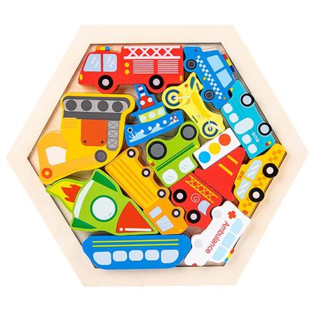 Montessori Träleksaker 3D Djurpussel Matematik Leksaker Educa-WELLNGS A5