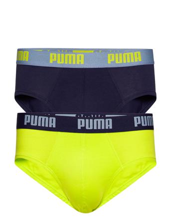 Puma Basic Brief 2P Underbukser Y-front Briefs Gul PUMA
