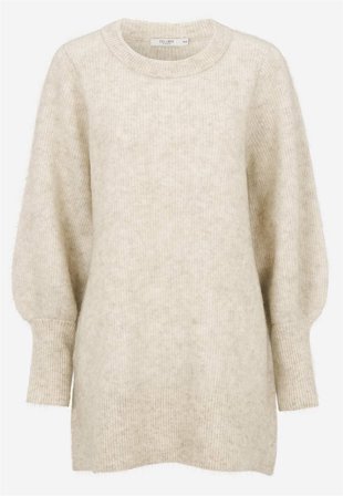 Cellbes of Sweden - Tunika Premium i mohair- og ullblanding i gråbeige / melert for damer i størrelse 46/48