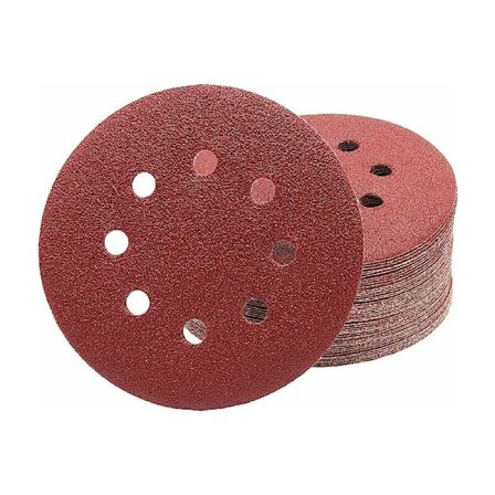 125mm Sandpapir Slipeskiver 120 Korn Sander – 20 Skiver 8 Hull
