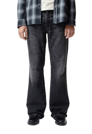 Nudie Jeans Flare Glenn Black Storm Herr Svart W36/L32