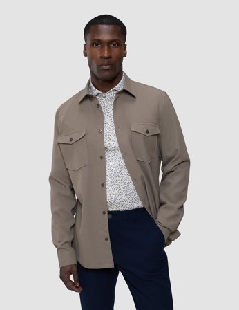 Shaping New Tomorrow - Effortless Overshirt - Shadow Brown - Herre - Størrelse XL