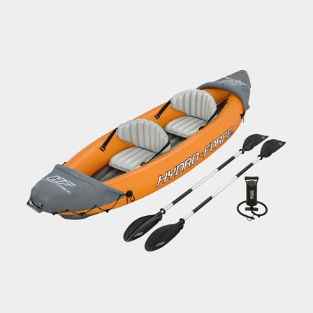 Aufblasbare Kajak Bestway Hydro Force Rapid X2, 321 x 100 x 44 cm, orange + Paddel + Handpumpe + Transporttasche + Reparaturflicken - Boot