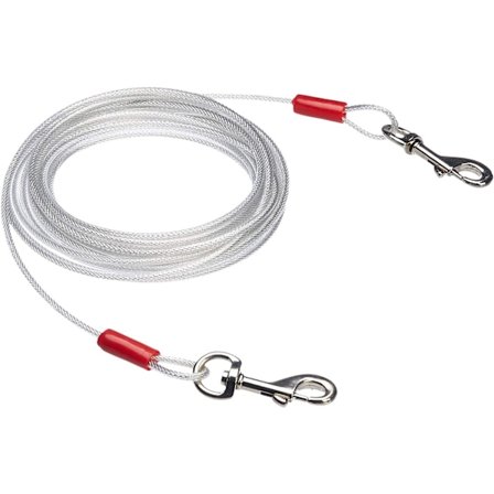 Basics Tie-Out-kabel för hundar upp till 41 kg. 10 meter