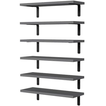 Flydende Hylder, Flydende Træhylder til Vægdekoration, Vægmonteret Flydende Badeværelseshylde til S