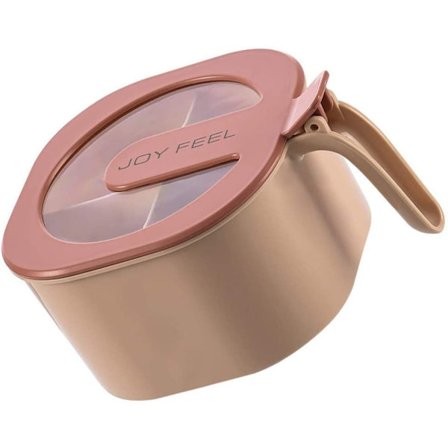 Kvadratisk kökskryddbox 4 fack kryddburkar med transparent lock och handtag Multi-grid kryddburk för nordiskt pulver salt smak krydda