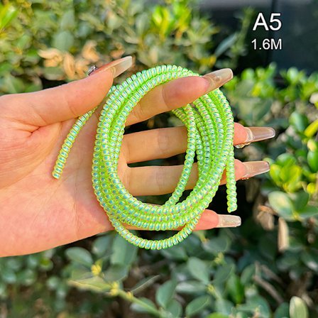 1,6 m spiralladdare kabel sladdskydd Antibrott fjäderskydd