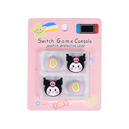 Silikon joystickdeksel søt tegneserie ergonomisk ripebestandig spill tommelgrepdeksel for Switch Kuluomi og kjærlighet
