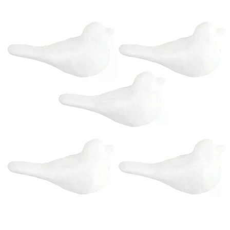 5 stk. Skumfugle Håndværksdekorationer Julepynt DIY Emner Fugleformede Rekvisitter Skumdyr Udvendigt Tilbehør Bil