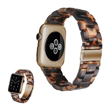 Apple Watch Series 5 40mm pitch themed klockarmband - svart / orange