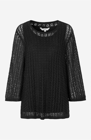 Cellbes of Sweden - Strikket tunika i sort til damer i størrelse 34/36
