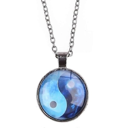 2025 Nytt Yin Yang Halsband Blå Tai Chi Hängsmycke Halsband Vänskap Tai Chi Halskedja