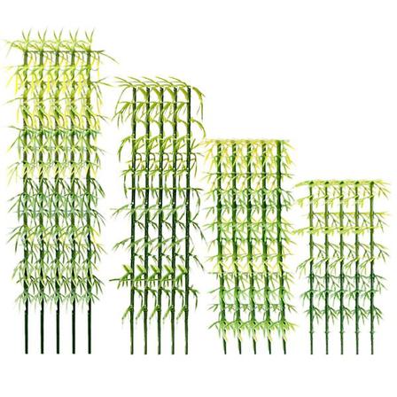20 st Miniatyr Konstgjorda Bambuträd för Landskapsdesign Grön Green