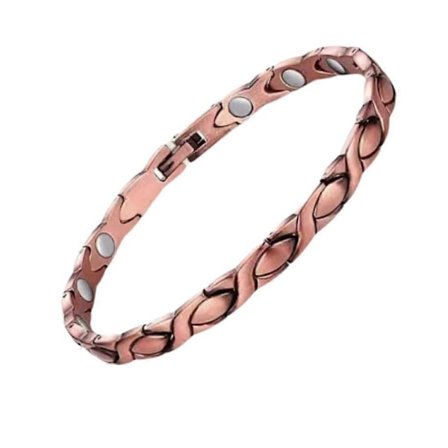 Rød kobber ankelkæde med magnetisk ankelkæde til kvinder kobbersmykker