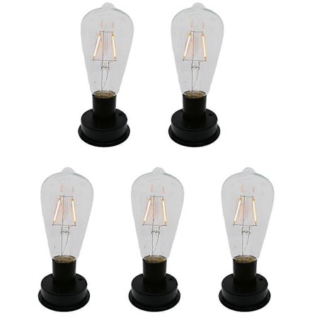 5 stk. Solar LED Wolfram Filament Pære Lampe 2800K Automatiske Lyssensorer Gjerde Nattlys Kompatibel med Hage As shown