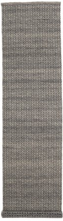 Alva 80X350 Piccolo Marrone/Nero Monocromatico Passatoia Tappeto Di Lana