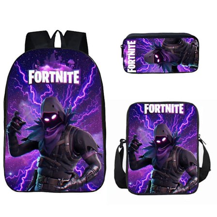 Fortnite skolesekk for studenter, Fortnite tredelt ryggsekk, matboks, pennal, ryggsekk