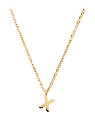 Mockberg Petite Plain Letter X Gold Necklace Smycken & klockor Dam Guld ONESIZE