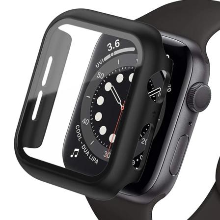Kova kotelo Apple Watchille Watch Case 9 8 7 6 5 4 38 40mm Lisävarusteet Näytönsuoja iWatch Sarja 44mm 45mm 41mm 42mm Musta Musta 2 Sarja 321 38MM 