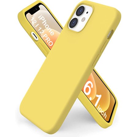 iPhone 12 Pro /12 Flytande Case Citrongul