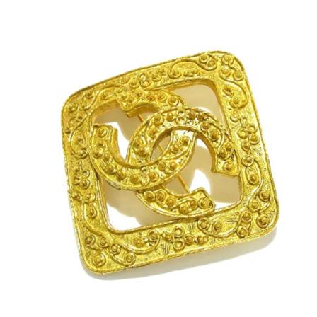 Chanel Vintage Pre-owned Brooch , Geel , Dames , Maat: ONE Size Vintage Sieraden