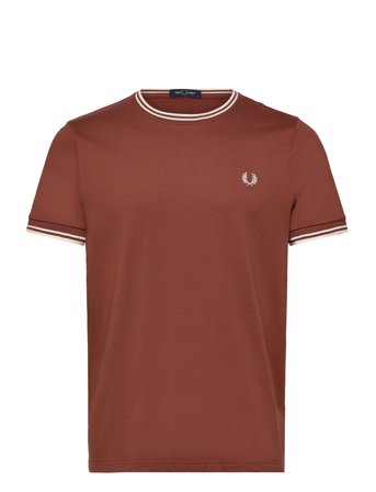 Fred Perry Twin Tipped T-Shirt - Brown - M