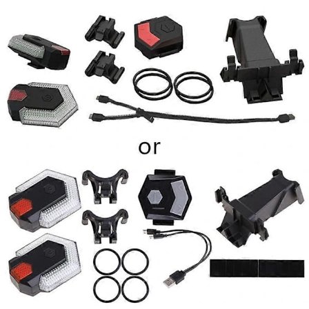 (pow yeah!) Cykelblinklys foran og baglygte med smart trådløs fjernbetjening Cykelbaglygte til cykeladvarselslampe