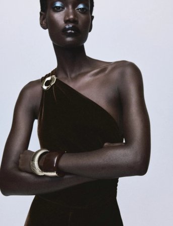 Mango Velvet Jumpsuit With Metallic Detail - Brown - L