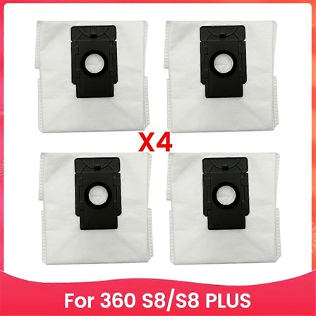 4 STK Støvsuger Støvpose Tilbehør til 360 S8 til 360 S8 Plus Støvsuger Tilbehør Udskiftning Støvposer