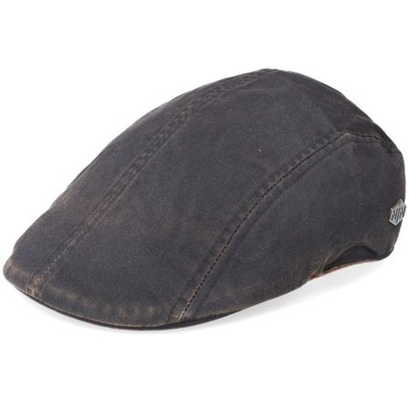 MJM Hats - Brun flatcap Keps - Jacky 100% Cotton Dark Brown Flat Cap @ Hatstore