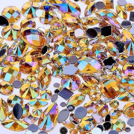 Guldgula AB Diy Icke-hotfix Flatback Akryl Nagelsmycken Rhinestones Pärlor För 3d Naglar Konst