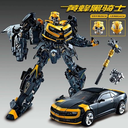 30 cm Optimus Prime Bumblebee Megatron Alloy robottilelu - mustakultainen kuorma-auton toimintahahmolahja
