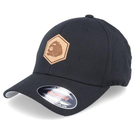 Skillfish - Svart flexfit Caps - Piranha Skull Hex Patch Black Flexfit @ Hatstore