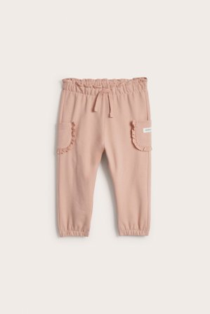 Newbie | Bukse med lommer og blonder | Rosa