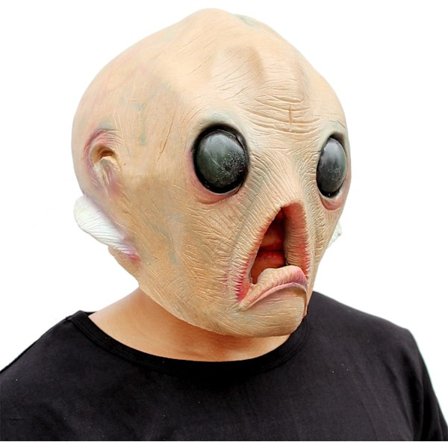 Realistisk mask Alien Mask Halloween huvudmasker Deluxe Novelty Ha