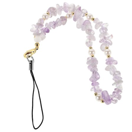 Pärlarmband för mobiltelefon Lila Natursten För Daglig Användning Mobiltelefon Chic Modeaccessoar 1 st